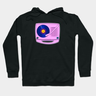 Vintage Portable Pop Record Player Hoodie